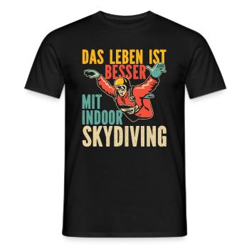 Indoor Skydiving Indoor Fallschirmspringen - Männer T-Shirt - Schwarz - Vorne - AI Model Male 178 light (178cm)