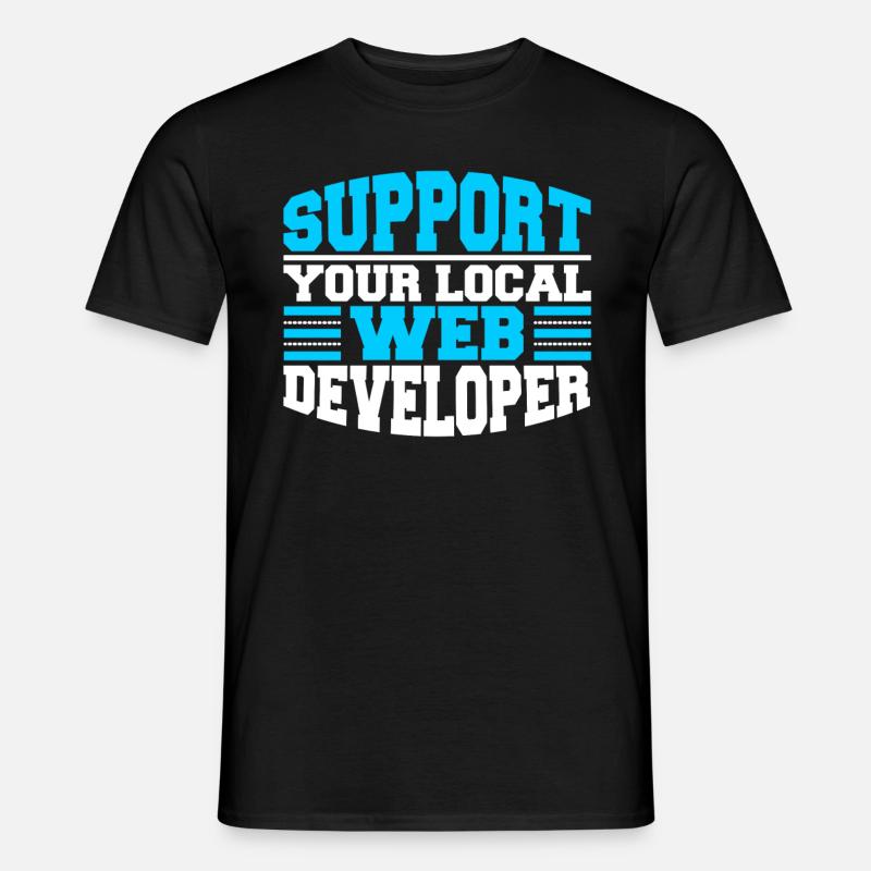 Web Entwickler Webdeveloper Unterstützung - Männer T-Shirt - Schwarz