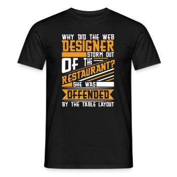 Développeur Web Développeur Web Drôle - T-shirt homme - noir - Devant - AI Model Male 178 light (178cm)