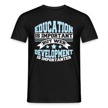 Développeur Web Développeur Web Drôle - T-shirt homme - noir - Devant - AI Model Male 178 light (178cm)