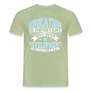 Web Entwickler Webdeveloper Lustig - Männer T-Shirt - Sage - Vorne - AI Model Male 178 light (178cm)