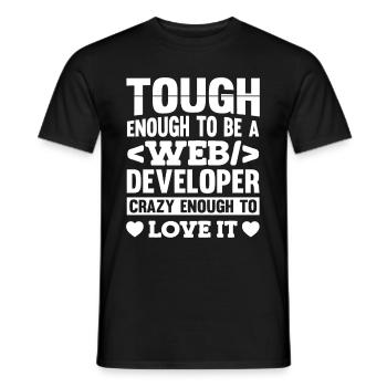 Développeur Web Développeur Web - T-shirt homme - noir - Devant - AI Model Male 178 light (178cm)
