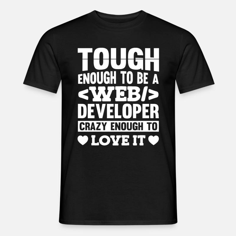 Web Entwickler Webdeveloper - Männer T-Shirt - Schwarz