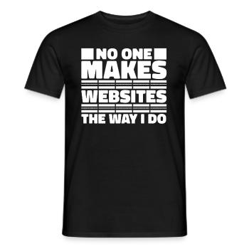 Développeur Web Développeur Web Drôle - T-shirt homme - noir - Devant - AI Model Male 178 light (178cm)