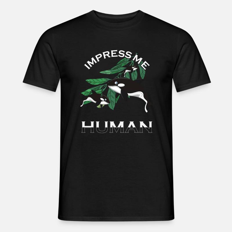 Orca Wal Schwertwal Lustig - Männer T-Shirt - Schwarz