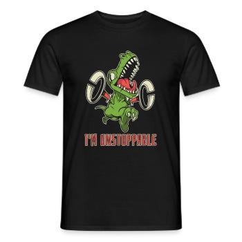Dinosaur Funny Adult Dinosaur - Men's T-Shirt - black - Front - AI Model Male 178 light (178cm)