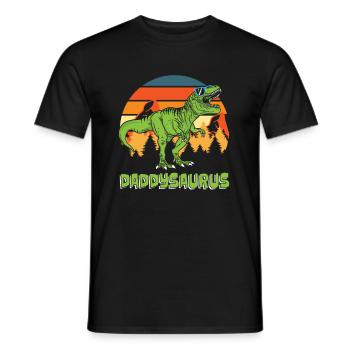 Dinosaur Daddy Adult Dinosaur - Men's T-Shirt - black - Front - AI Model Male 178 light (178cm)