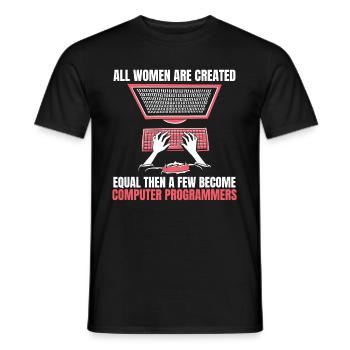 Entwickler Coder Programmierer Computer - Männer T-Shirt - Schwarz - Vorne - AI Model Male 178 light (178cm)