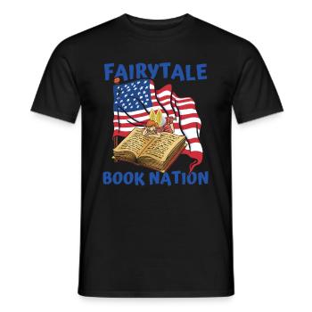 Rat de bibliothèque Rat de bibliothèque Drapeau américain Fée du livre - T-shirt homme - noir - Devant - AI Model Male 178 light (178cm)