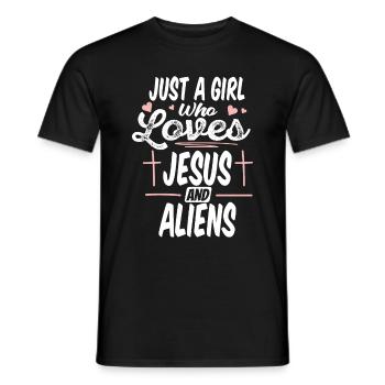 Christ Christianisme Humour Extraterrestre Jésus - T-shirt homme - noir - Devant - AI Model Male 178 light (178cm)