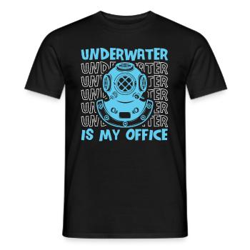 Diving Diver Funny Commercial Diving - Men's T-Shirt - black - Front - AI Model Male 178 light (178cm)