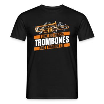 Spielmannszug Posaune Lustig - Männer T-Shirt - Schwarz - Vorne - AI Model Male 178 light (178cm)