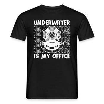 Diving Diver Funny Commercial Diving - Men's T-Shirt - black - Front - AI Model Male 178 light (178cm)