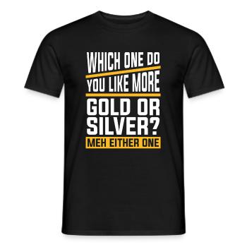 Gold Goldbergbau Goldabbau Witzig Gold Schürfen - Männer T-Shirt - Schwarz - Vorne - AI Model Male 178 light (178cm)