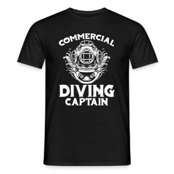 Plongeur Plongeur Capitaine Plongée Commerciale - T-shirt homme - noir - Devant - AI Model Male 178 light (178cm)
