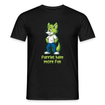 Furry Fandom Fursuits Drôle - T-shirt homme - noir - Devant - AI Model Male 178 light (178cm)