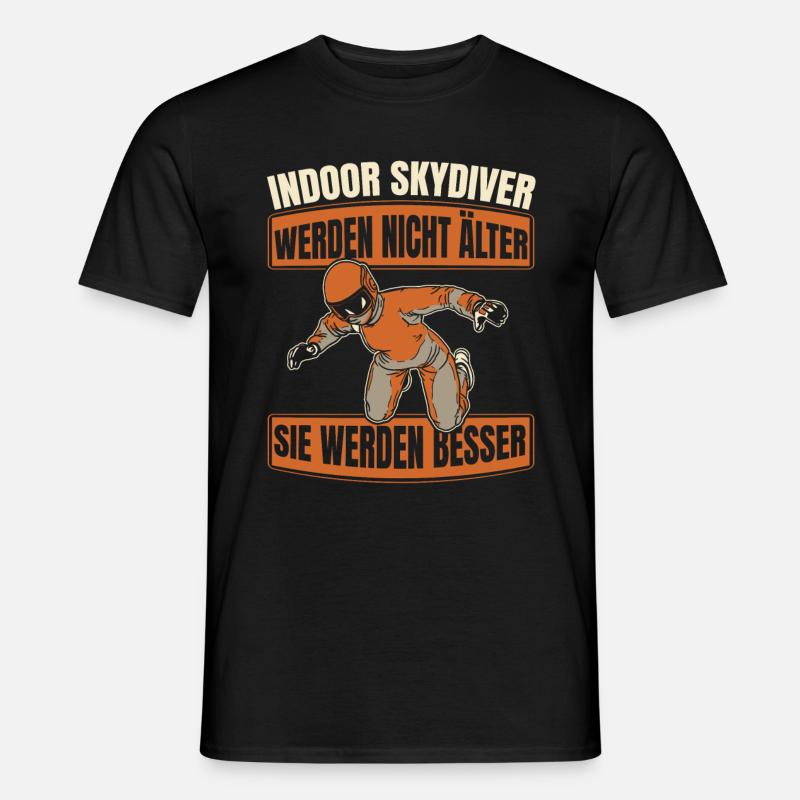 Indoor Skydiving Witzig - Männer T-Shirt - Schwarz