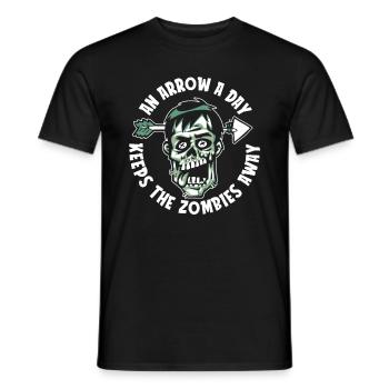 Zombie Halloween Lustig - Männer T-Shirt - Schwarz - Vorne - AI Model Male 178 light (178cm)