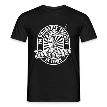 Tennis - T-shirt homme - noir - Devant - AI Model Male 178 light (178cm)