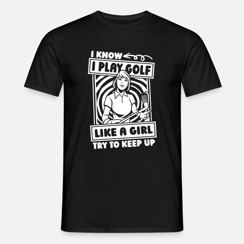 Golf Golfer Golfen - Männer T-Shirt - Schwarz