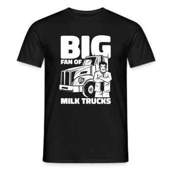 Cow Milk Milk Truck - Men's T-Shirt - black - Front - AI Model Male 178 light (178cm)