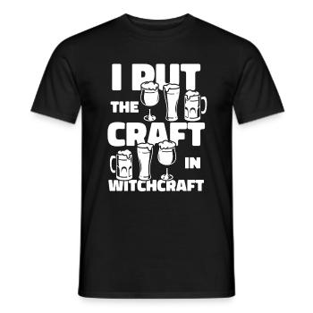 Craft Beer Bier Craftbier - Men's T-Shirt - black - Front - AI Model Male 178 light (178cm)