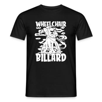 Billard Fauteuil roulant - T-shirt homme - noir - Devant - AI Model Male 178 light (178cm)