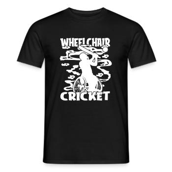 Cricket - Men's T-Shirt - black - Front - AI Model Male 178 light (178cm)