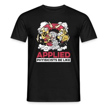 Physics Phyker Funny Applied Physics - Men's T-Shirt - black - Front - AI Model Male 178 light (178cm)