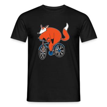 Vélo Fuchs - T-shirt homme - noir - Devant - AI Model Male 178 light (178cm)