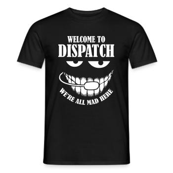 Emergency call control center operations center - Men's T-Shirt - black - Front - AI Model Male 178 light (178cm)