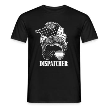 Répartiteur du centre de contrôle des appels d’urgence - T-shirt homme - noir - Devant - AI Model Male 178 light (178cm)