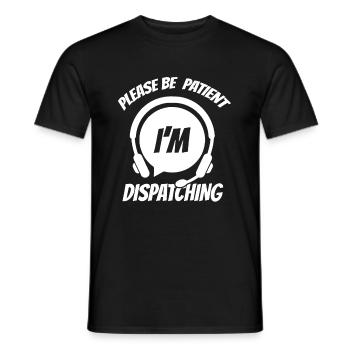 Emergency call control center operations center - Men's T-Shirt - black - Front - AI Model Male 178 light (178cm)