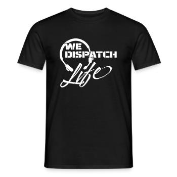 Emergency call control center operations center - Men's T-Shirt - black - Front - AI Model Male 178 light (178cm)