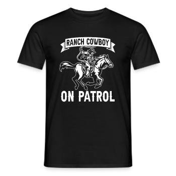 Rodeo Cowboy Ranch Cowboy - Männer T-Shirt - Schwarz - Vorne - AI Model Male 178 light (178cm)