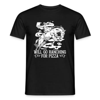 Rodeo Cowboy Ranch Cowboy - Men's T-Shirt - black - Front - AI Model Male 178 light (178cm)