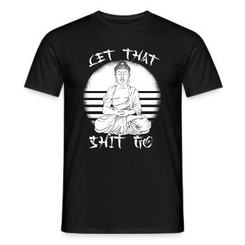 Buddha Buddhist Funny - Men's T-Shirt - black - Front - AI Model Male 178 light (178cm)