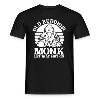 Buddha Buddhist Mönch - Männer T-Shirt - Schwarz - Vorne - AI Model Male 178 light (178cm)