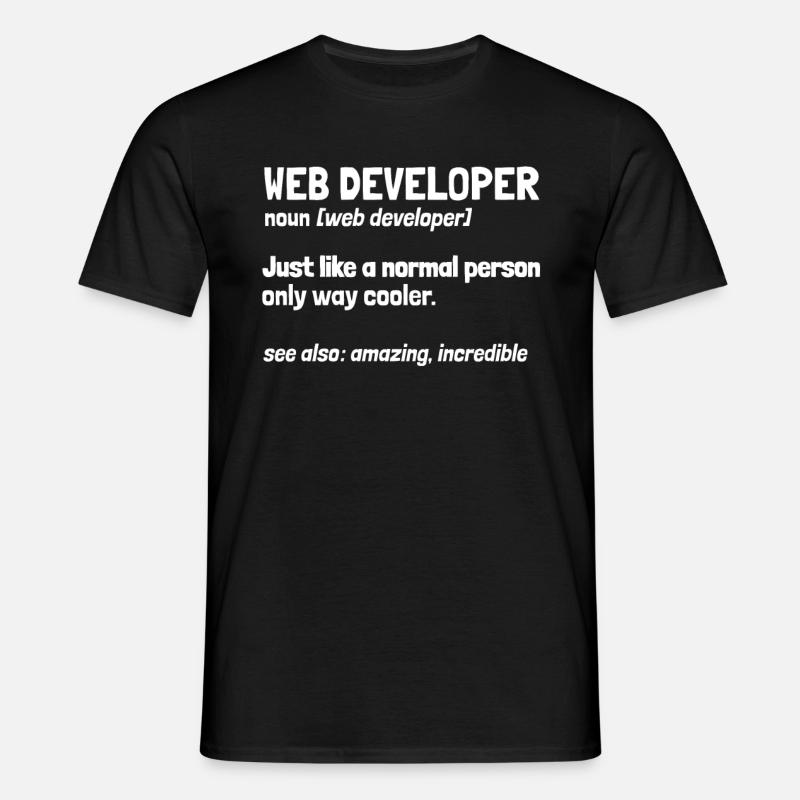 Web Entwickler Webdeveloper - Männer T-Shirt - Schwarz