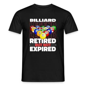 Billiards in retirement - Men's T-Shirt - black - Front - AI Model Male 178 light (178cm)