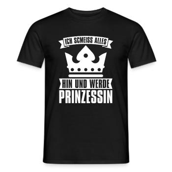 Prinzessin Krone - Männer T-Shirt - Schwarz - Vorne - AI Model Male 178 light (178cm)