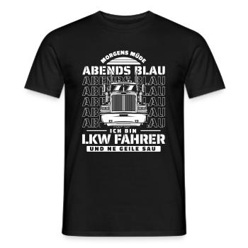 Lkw Fahrer Trucker Lastwagenfahrer - Männer T-Shirt - Schwarz - Vorne - AI Model Male 178 light (178cm)