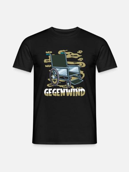 Rollstuhl Rollstuhlfahrer - Männer T-Shirt - Schwarz