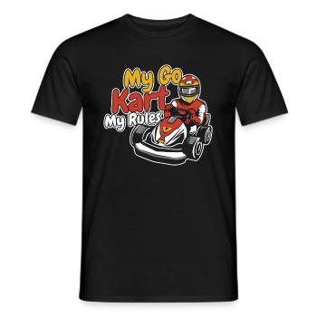 Go Kart Karting Kart Driver Cool - T-shirt homme - noir - Devant - AI Model Male 178 light (178cm)