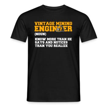 Engineer Definition Mining Engineer - Men's T-Shirt - black - Front - AI Model Male 178 light (178cm)