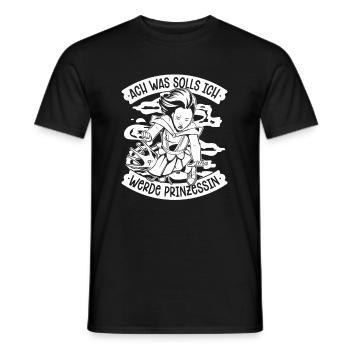 Prinzessin - Männer T-Shirt - Schwarz - Vorne - AI Model Male 178 light (178cm)