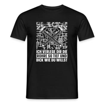 Rohrleitungsbauer - Männer T-Shirt - Schwarz - Vorne - AI Model Male 178 light (178cm)