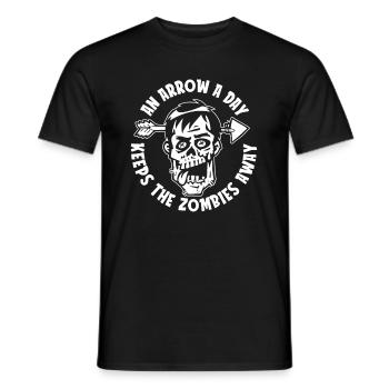 Zombie Halloween - Men's T-Shirt - black - Front - AI Model Male 178 light (178cm)