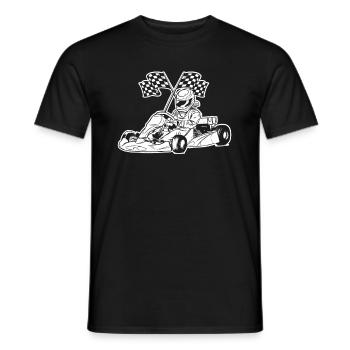 Go Kart Kartfahren Kartfahrer - Männer T-Shirt - Schwarz - Vorne - AI Model Male 178 light (178cm)