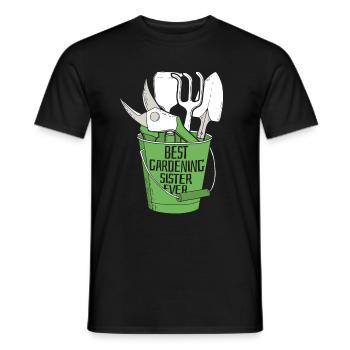 Jardinier amateur Jardinier Sœur - T-shirt homme - noir - Devant - AI Model Male 178 light (178cm)